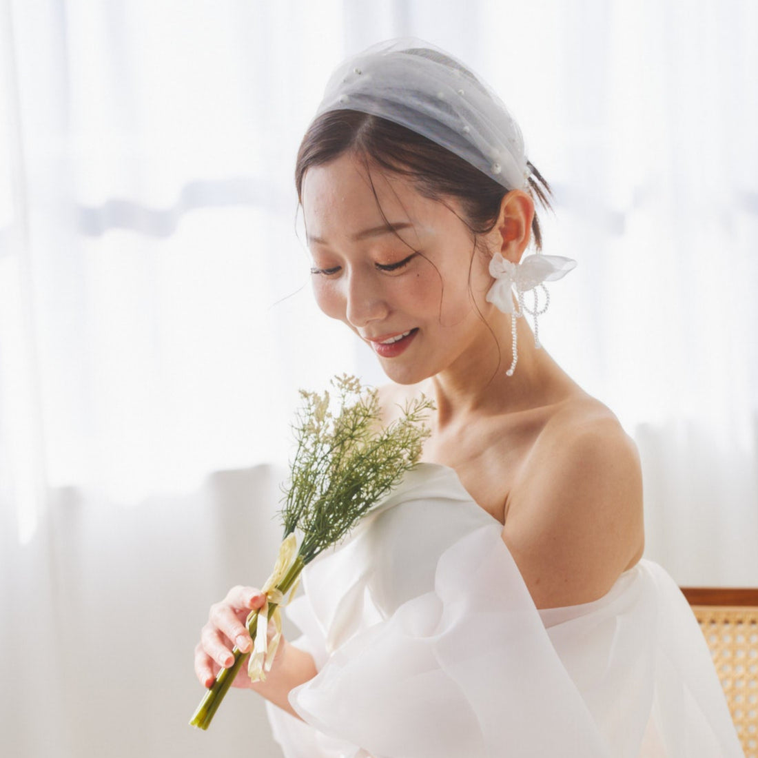 【ts235iy】パール付きヘッドバンド クリップ付き【サイズ:38cm * 8cm】