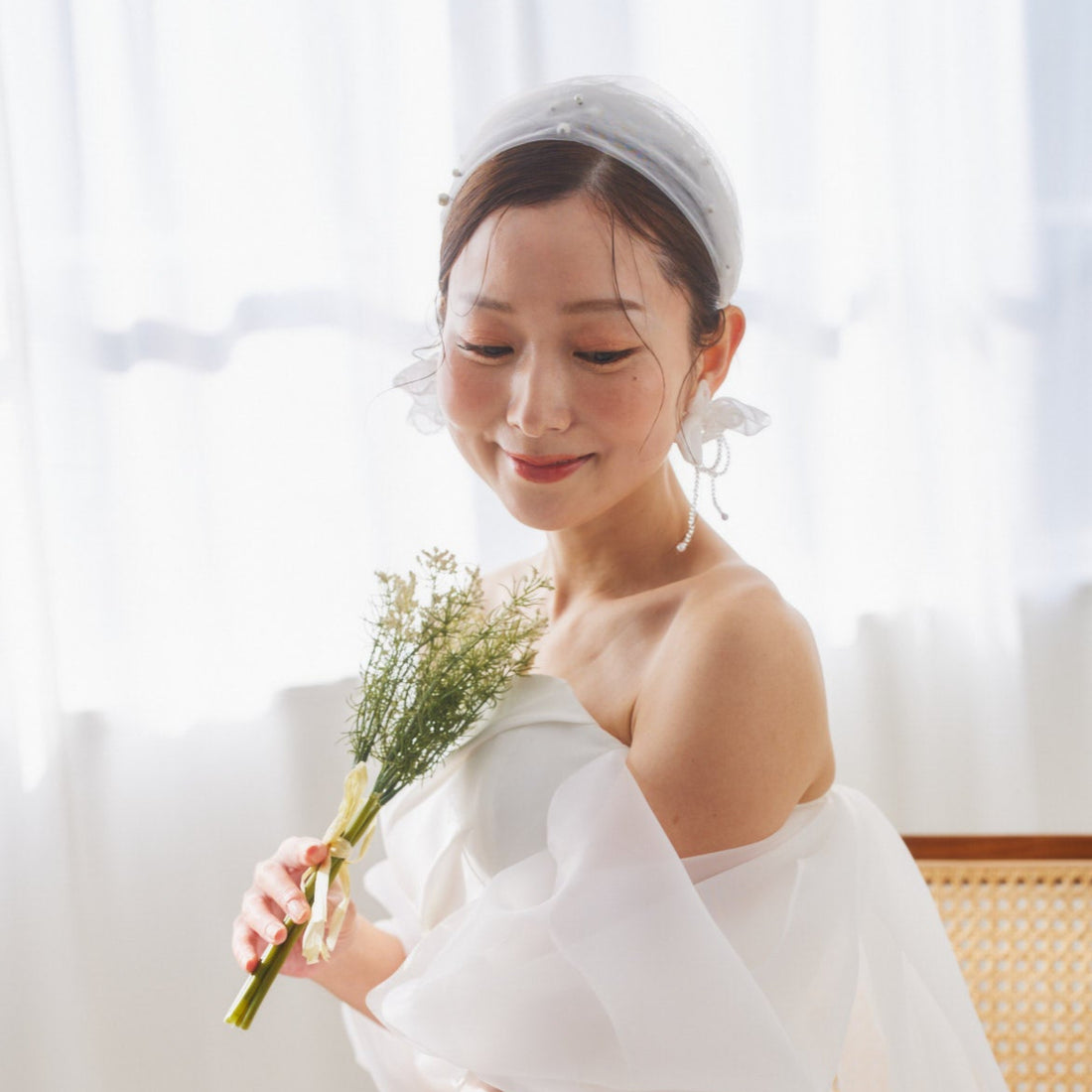 【ts235iy】パール付きヘッドバンド クリップ付き【サイズ:38cm * 8cm】