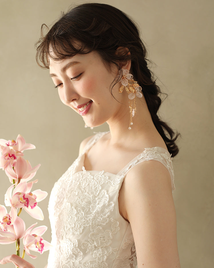 【ac210hm】ロゼブロッサムアクセサリー (選べるタイプ:ヘッドパーツ/ピアス/イヤリング)