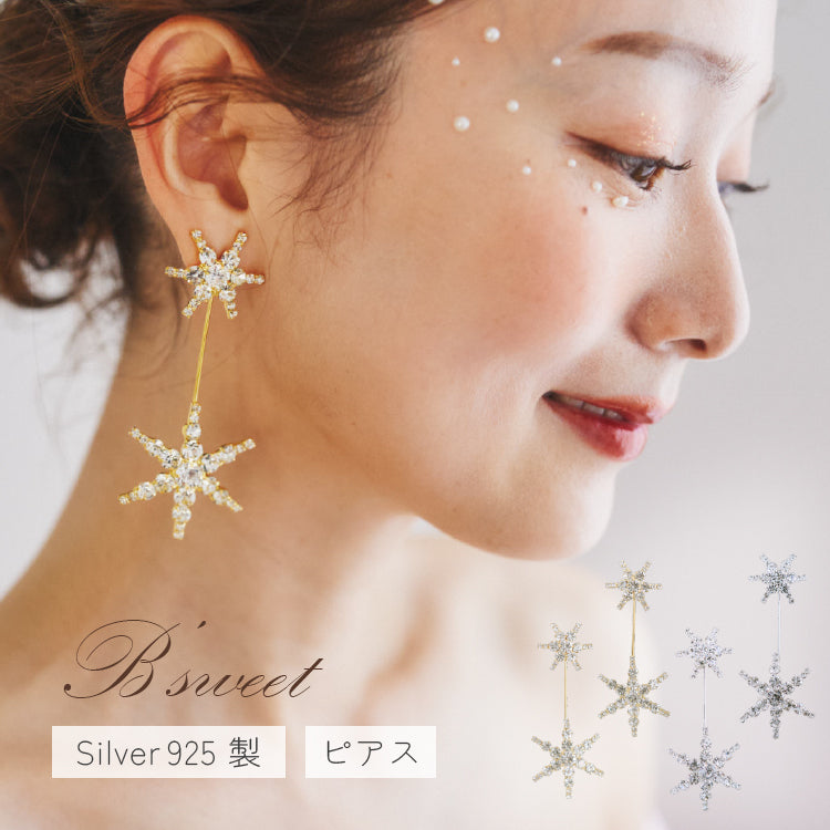 【ac228mo】ツインスターズピアス