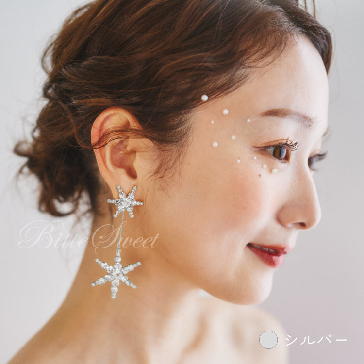 【ac228mo】ツインスターズピアス