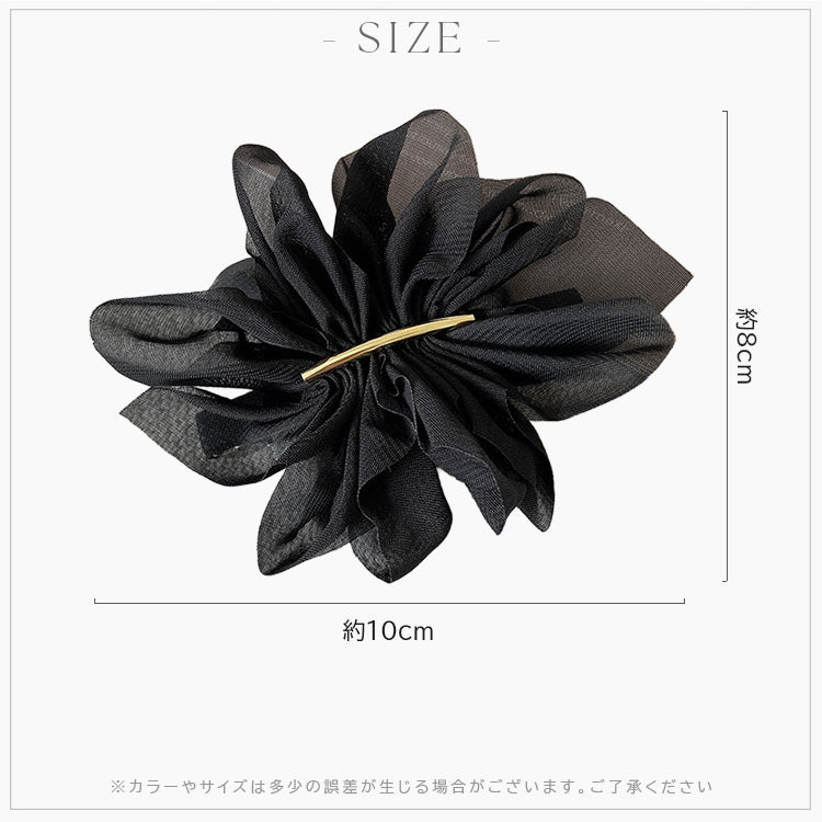 【ac264mo】シフォンフラワーバレッタ