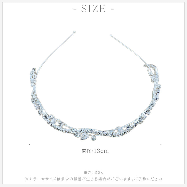 【ac271mo】クリスタルライン リーフカチューシャ