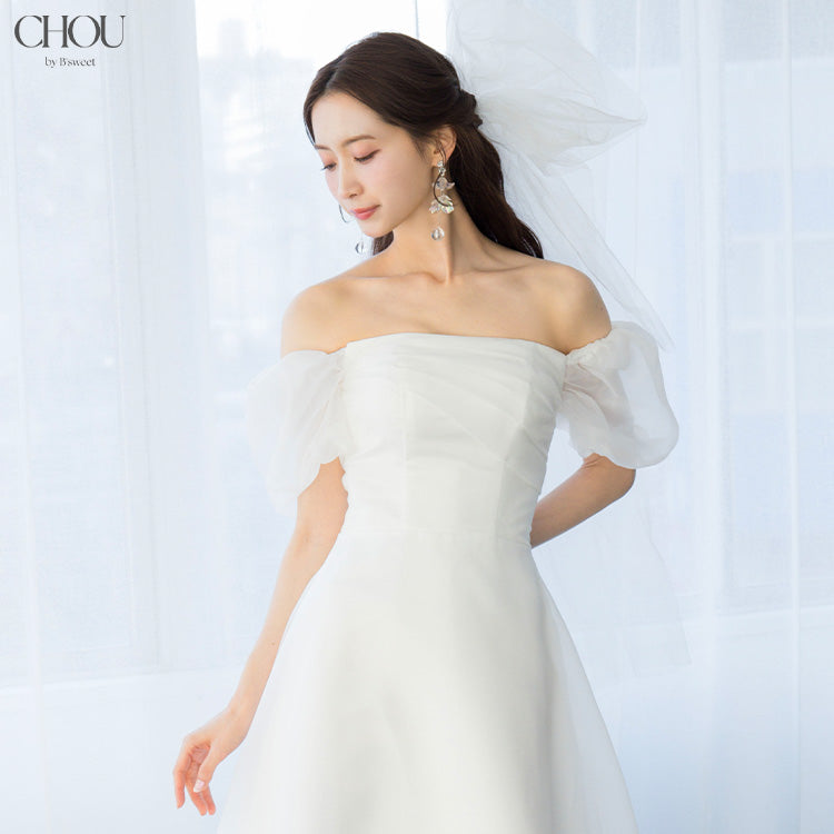 【ac285mo】クリアフラワーピアス