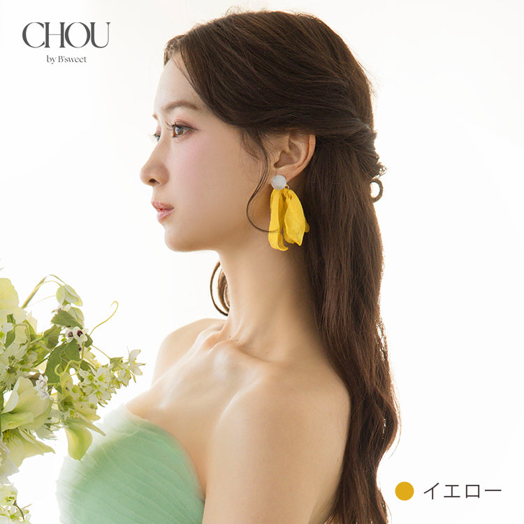 【ac289mo】シフォンブルーミングピアス