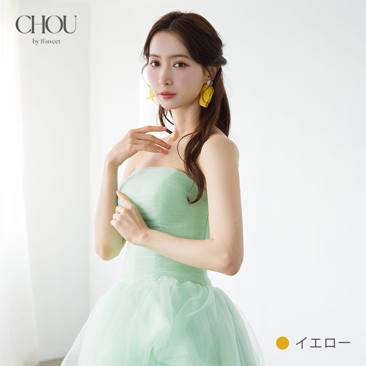 【ac289mo】シフォンブルーミングピアス