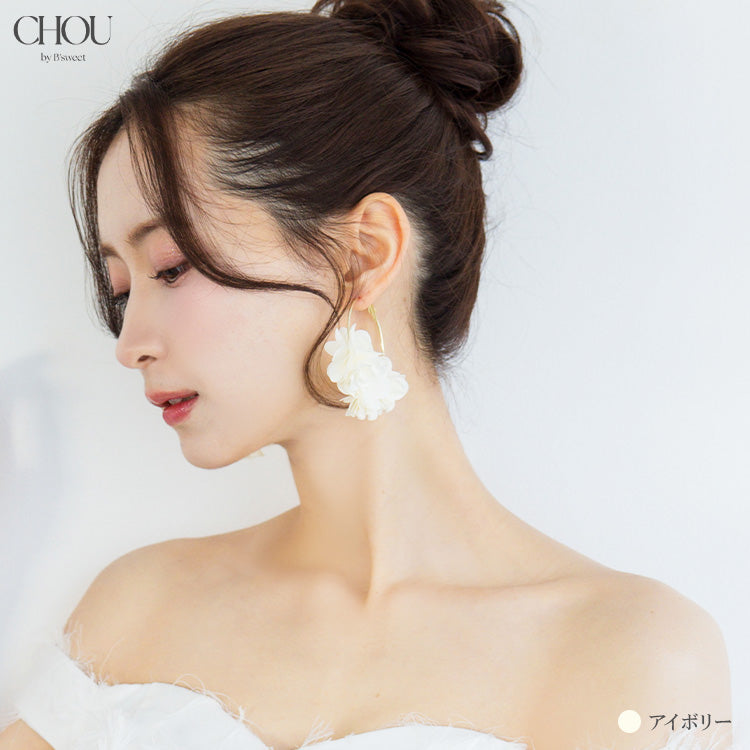 【ac290mo】リングフラワーピアス