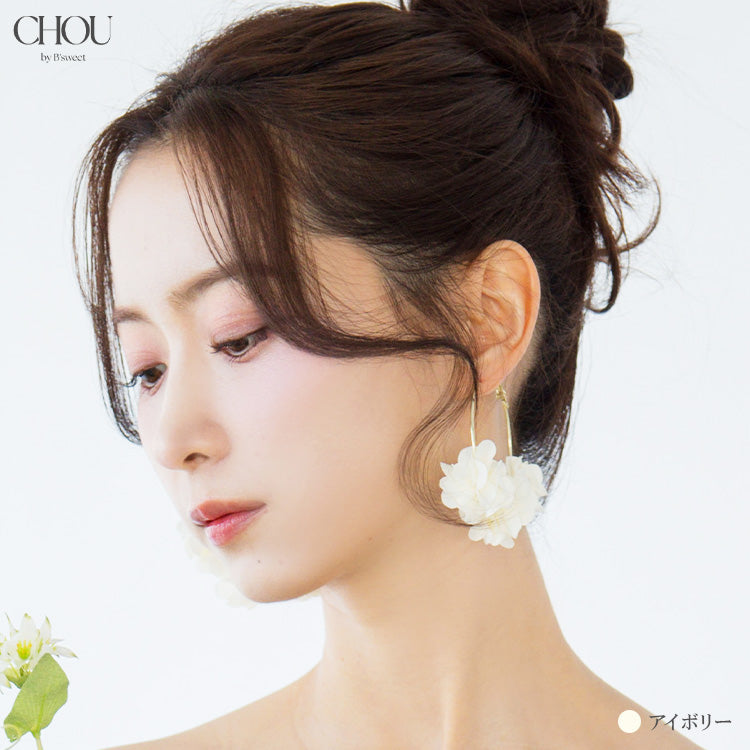 【ac290mo】リングフラワーピアス