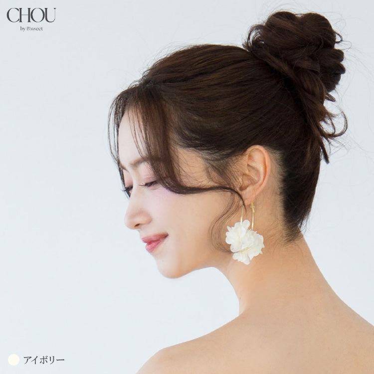 【ac290mo】リングフラワーピアス