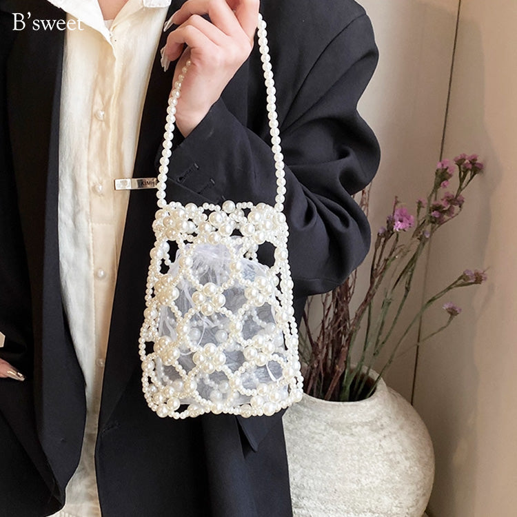 【bb87vn】ビーズミニハンドパールバッグ
