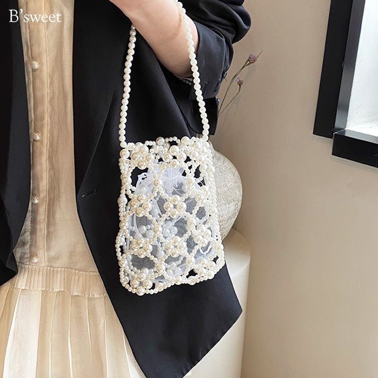 【bb87vn】ビーズミニハンドパールバッグ