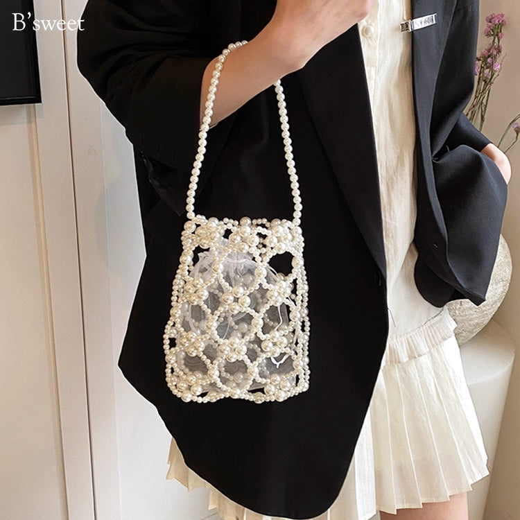 【bb87vn】ビーズミニハンドパールバッグ