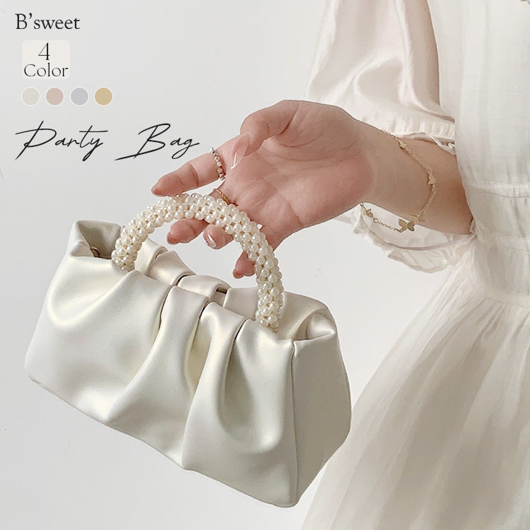 【bb88vn】2wayパールハンドルミニバッグ