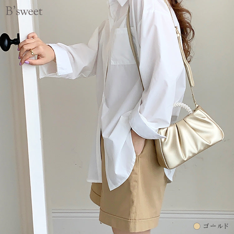 【bb88vn】2wayパールハンドルミニバッグ