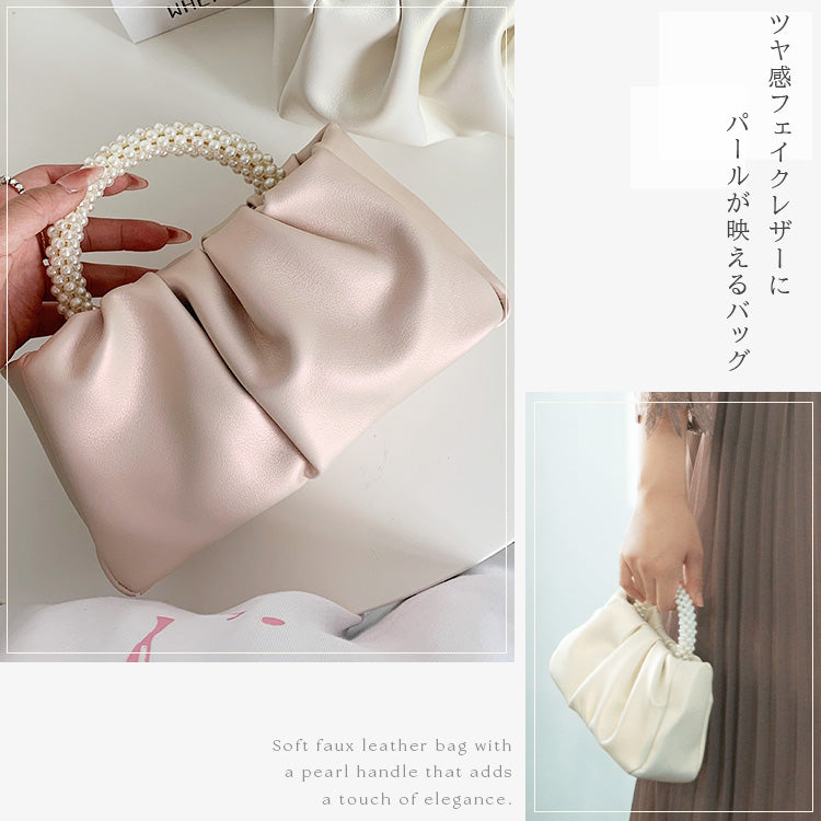 【bb88vn】2wayパールハンドルミニバッグ