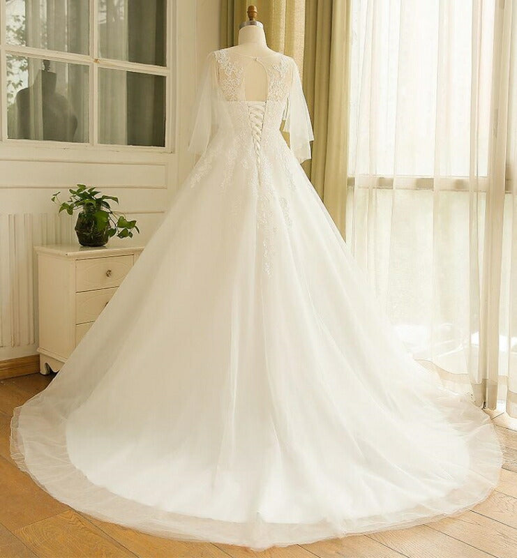 【fh50】イリュージョンネックバックレスAラインドレス【2XL~7XLサイズ】