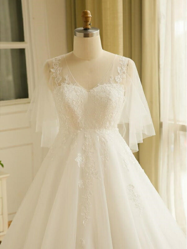 【fh50】イリュージョンネックバックレスAラインドレス【2XL~7XLサイズ】