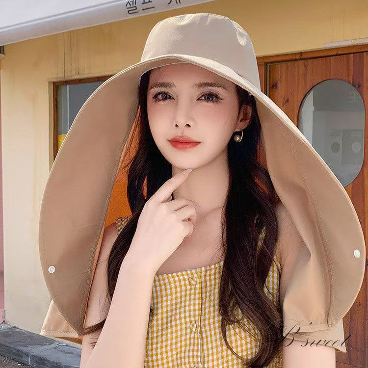 【hat1】つば広帽子 小顔帽子