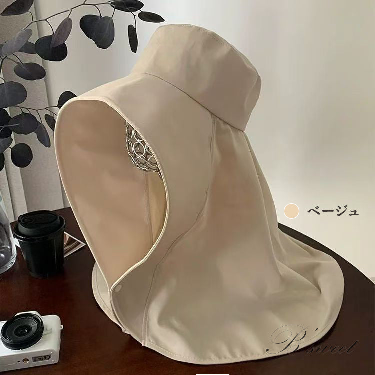 【hat1】つば広帽子 小顔帽子