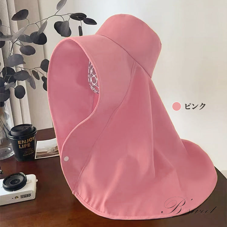 【hat1】つば広帽子 小顔帽子