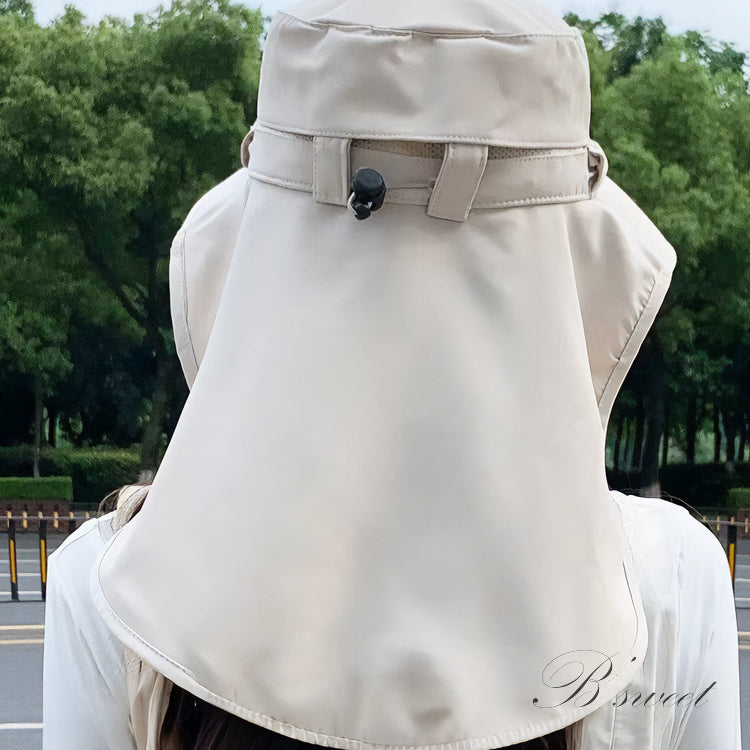 【hat2】つば広帽子 3WAY小顔帽子