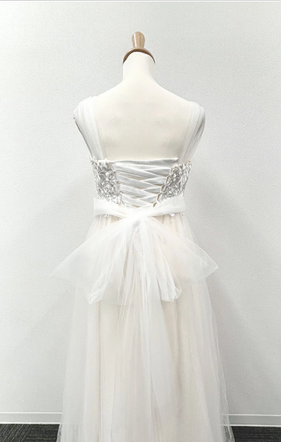 【wd230xyEP】ノースリーブ刺繍レーストップエンパイアドレス