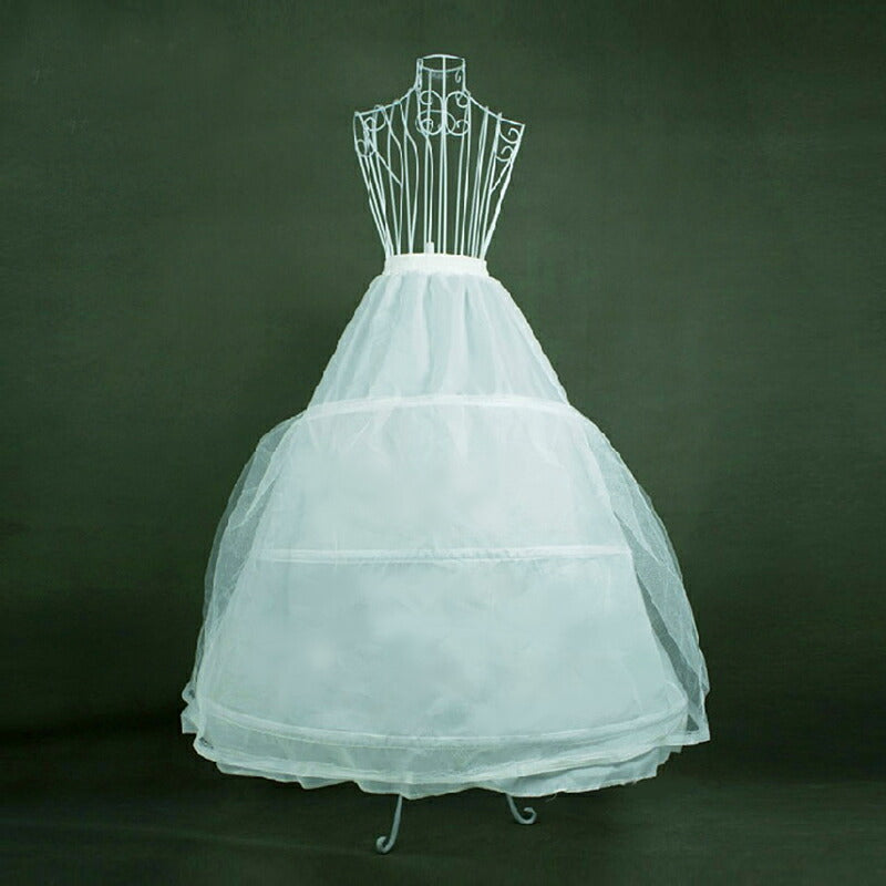 【in4】ロングパニエ 丈は約80cm 3段パニエ ボリューム ロング 大人 ボリュームアップ ウェディングドレスインナー 折りたたみ可能 ロングパニエ【丈は約80cm】