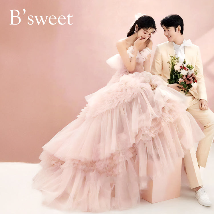 【kd141yi】ボリュームチュールティアードカラードレス プリンセスライン