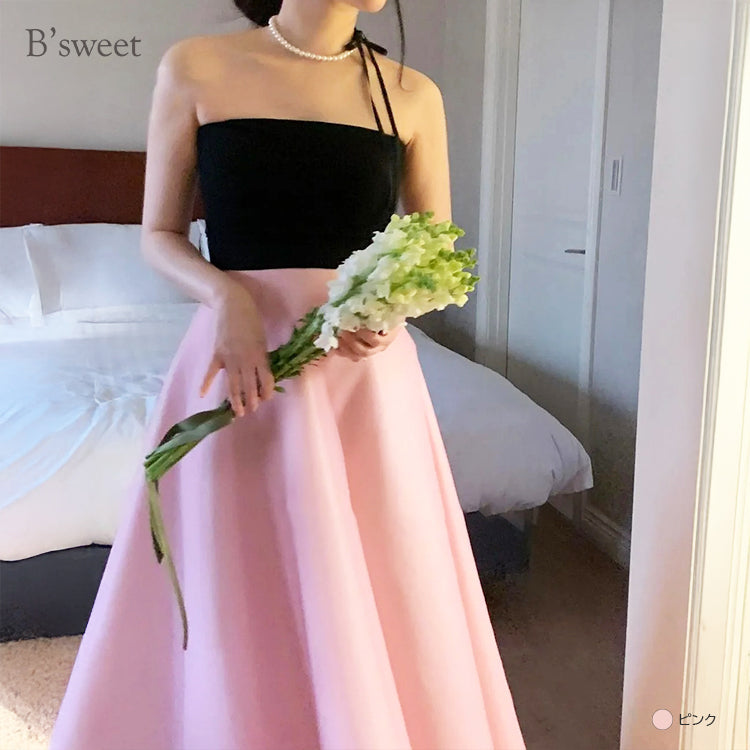 【kd150jx】3wayバイカラードレス Aライン