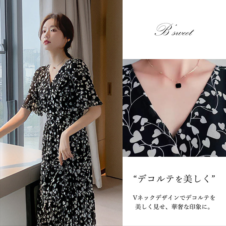 【op2】フラワーシフォンワンピース