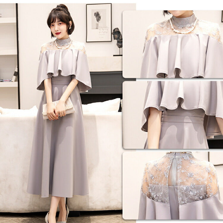 【pd10】ボレロ風レイヤードワンピース