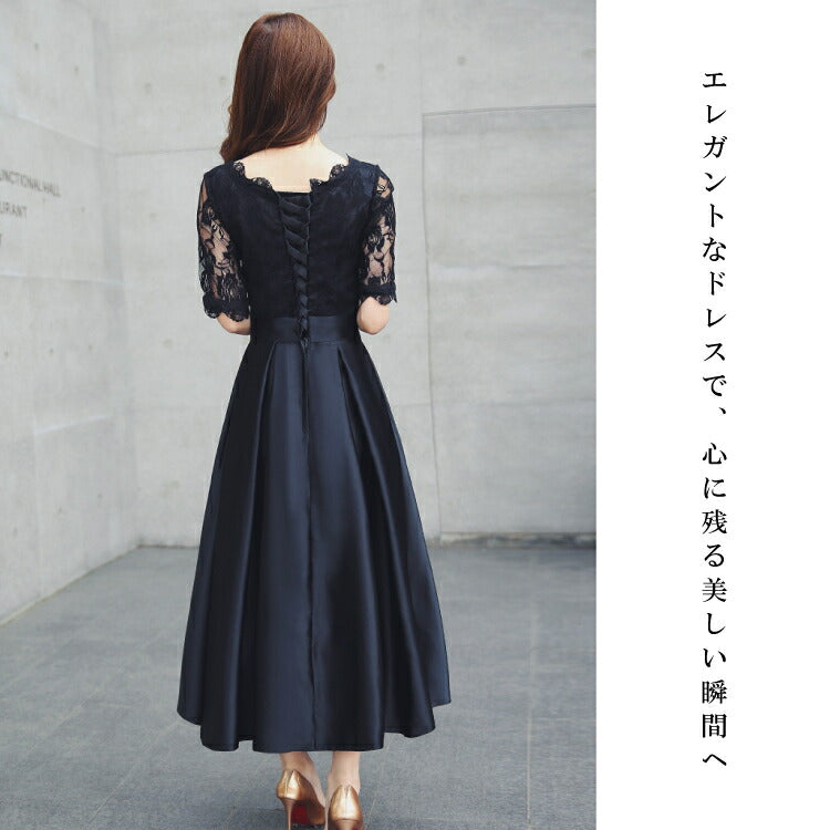 【pd12】ウエストリボンフレアワンピース