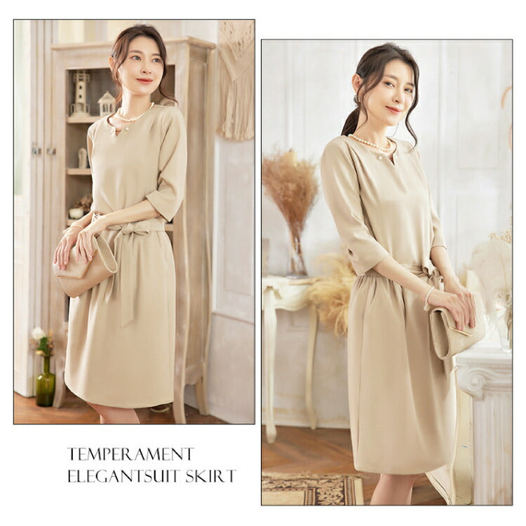 【pd22vn】キーネックセットアップドレス