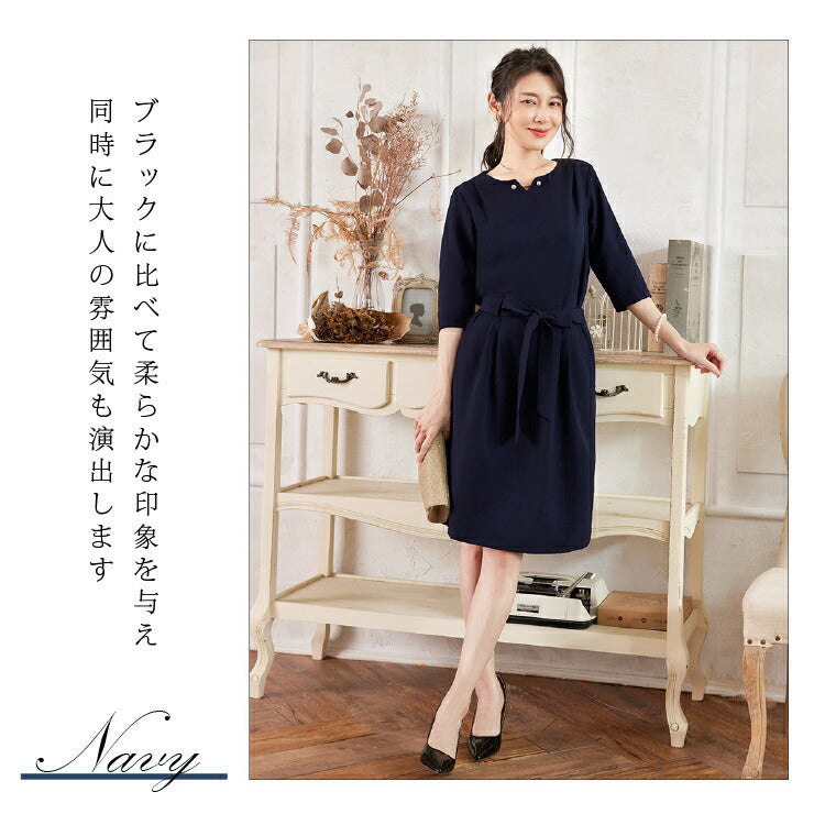 【pd22vn】キーネックセットアップドレス