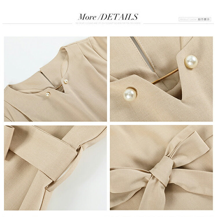 【pd22vn】キーネックセットアップドレス