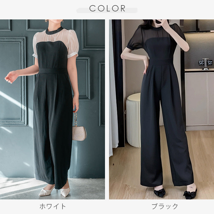 【pd60】バイカラーオールインワンドレス