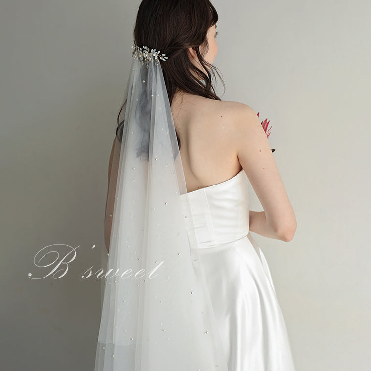 パール付きミディアムベール