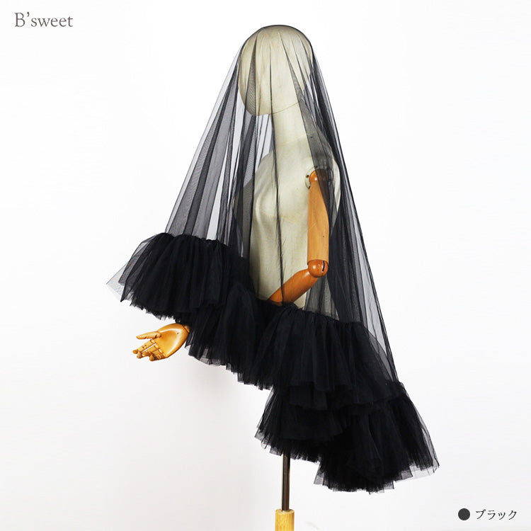 【ts245jd】ふんわり華やぐミディアムベール【長さ約190cm】
