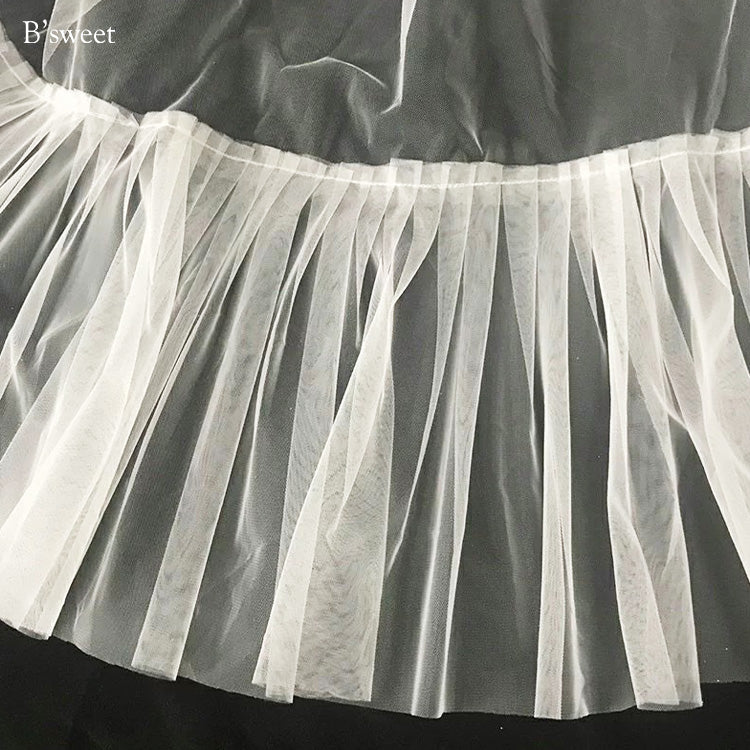 【ts244jd】ラッフル ロング トレーンベール【長さ約80cm×300cm】