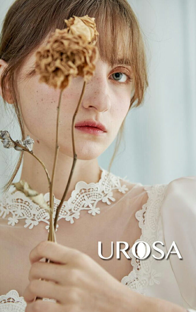 【ur21】ロングスリーブサテンネックレースソフトマーメイドドレス マーメイドライン