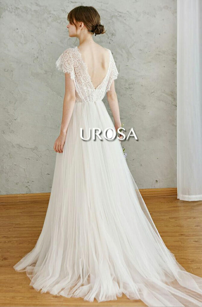 【ur26】レースチュールギャザースカートAラインドレス Aライン