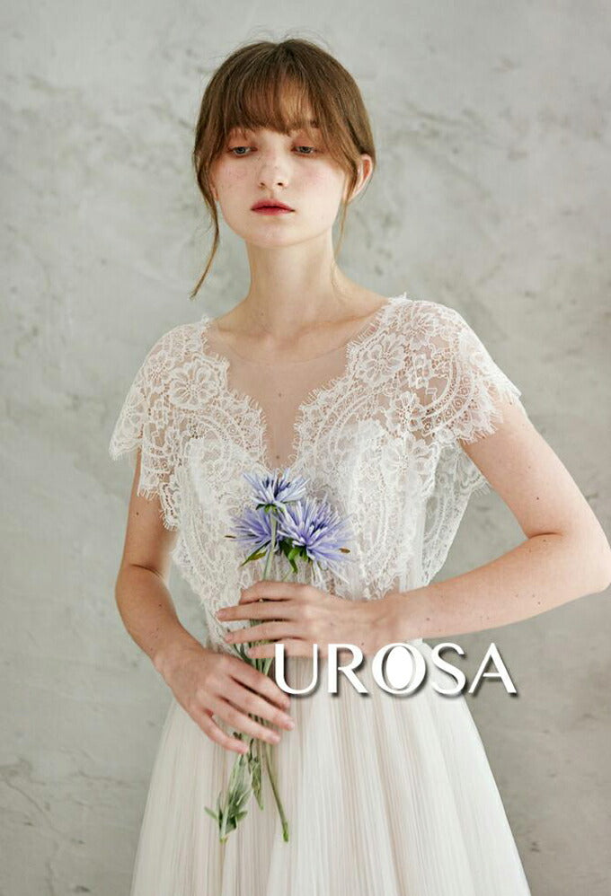 【ur26】レースチュールギャザースカートAラインドレス Aライン