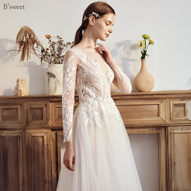 【ur75】 刺繡スリーブドレス Aライン