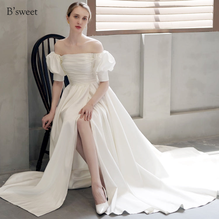 【ur79】 オフショルフィッシュテールドレス Aライン