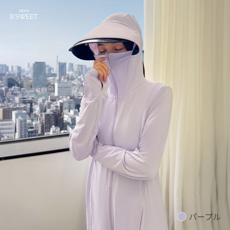 【uvpk4】UVカットパーカーワンピース