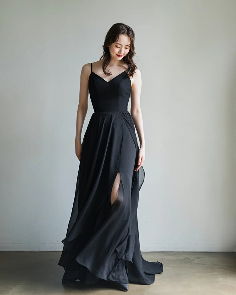 SL03 SL04【hwd173jx】キャミソールスリットドレス スレンダーライン