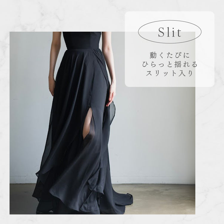 【wd173jx】キャミソールスリットドレス スレンダーライン