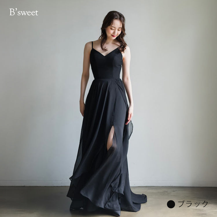 【wd173jx】キャミソールスリットドレス スレンダーライン