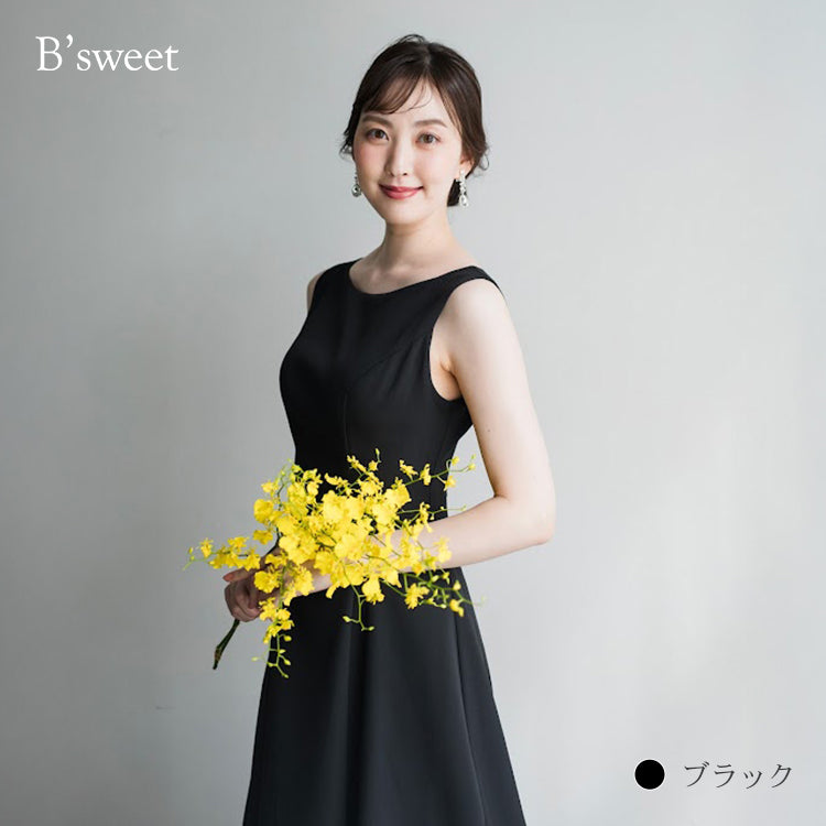 【wd181jx】バックオープンノースリーブドレス Aライン