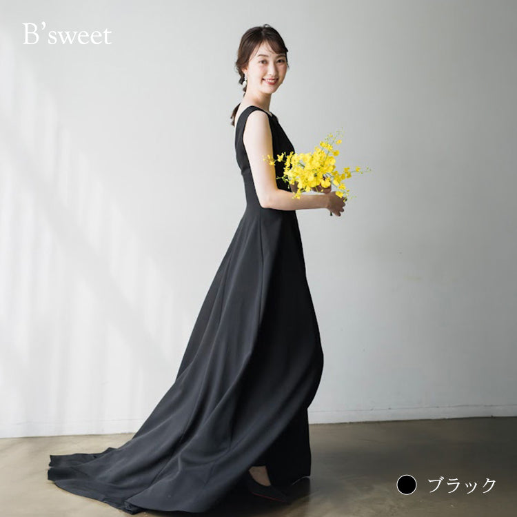 【wd181jx】バックオープンノースリーブドレス Aライン